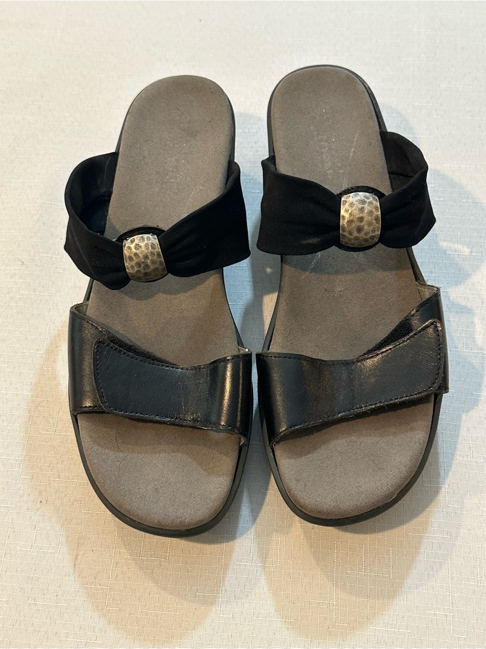 Naot Black Leather Stretch Wedge Comfort Sandals Women’s EU 41 / US 10-10.5